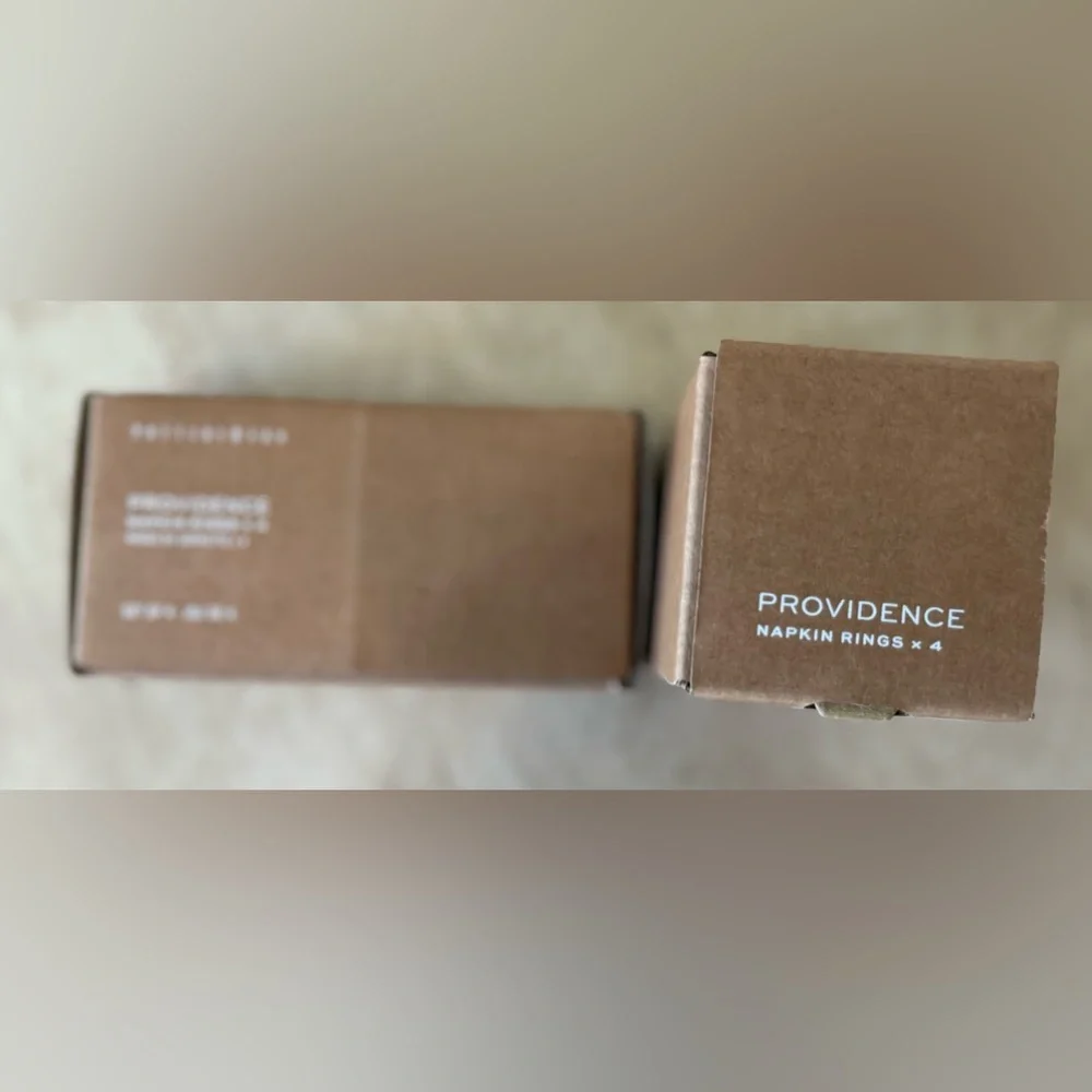 Pottery Barn Providence Marble Napkin Rings - Set Of 4
